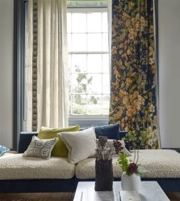 Margaretta Velours Fabric by Designers Guild Noir