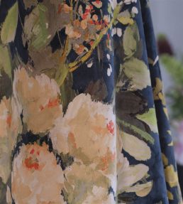 Margaretta Velours Fabric by Designers Guild Noir