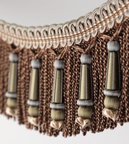 Margaux Beaded Bullion Fringe Trimming by Samuel & Sons Aubergine