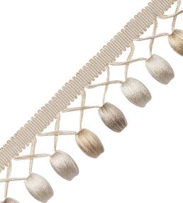 Margaux Beaded Fringe Trimming by Samuel & Sons Ecru