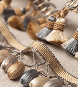 Margaux Beaded Fringe Trimming by Samuel & Sons Mandarine