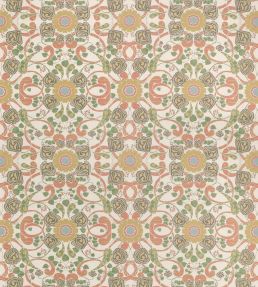 Margaux Fabric by Thibaut Apricot and Sage