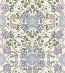 Margaux Wallpaper by Thibaut Lavender and Blue