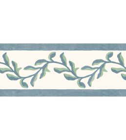Mariana Floral Border Wallpaper by DADO Blue and Green