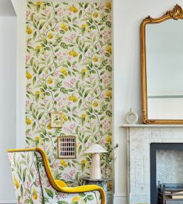 Marie Wallpaper by Harlequin Fig Leaf / Honey / Blossom