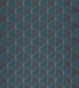 Mariette Wallpaper by Caselio Bleu nuit
