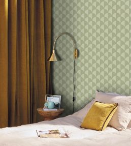 Mariette Wallpaper by Caselio Vert de gris
