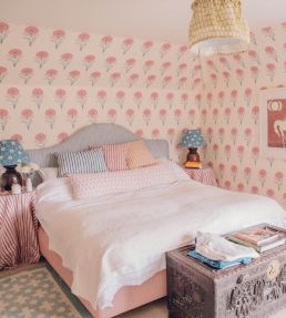 Marigold Wallpaper by Molly Mahon Pink/Blue