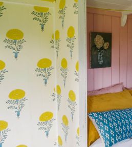 Marigold Wallpaper by Molly Mahon Yellow
