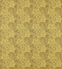 Marigold Fabric by Morris & Co Summer Yellow/Chocolate