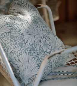 Marigold Outdoor Fabric by Morris & Co Mineral Blue