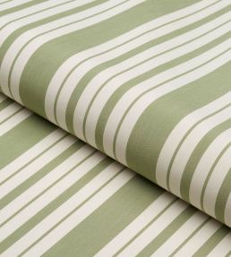 Markie Stripe Fabric by Schumacher Leaf Green