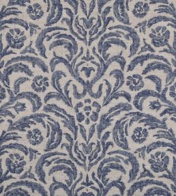 Marlborough Fabric by Fermoie Dark Blue