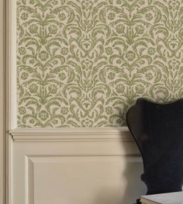 Marlborough Wallpaper by Fermoie Orange