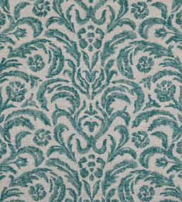 Marlborough Fabric by Fermoie Teal