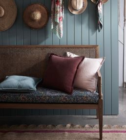 Marquess Garden in Ladbroke Linen Fabric by Liberty Lichen Rose