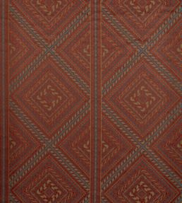 Marquetry Trellis Fabric by Zoffany Venetian Red