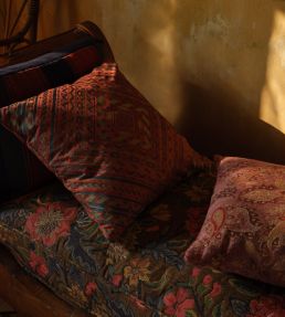 Marquetry Trellis Fabric by Zoffany Venetian Red