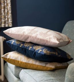 Marrakech Palm Cushion 40 x 60cm by Barneby Gates Gold On Natural