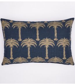 Marrakech Palm Cushion 40 x 60cm by Barneby Gates Midnight Blue