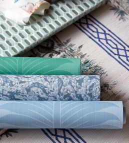 Marsden's Palm Damask Wallpaper by Zoffany Pale Poisen
