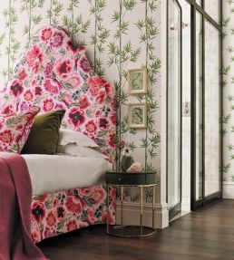 Marsha Satin Fabric by Harlequin Powder / Peony / Magenta
