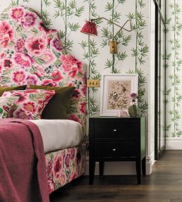 Marsha Satin Fabric by Harlequin Powder / Peony / Magenta