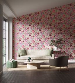 Marsha Wallpaper by Harlequin Powder / Peony / Magenta