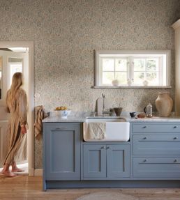 Marta Wallpaper by Sandberg Misty Blue