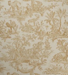 Four Continents Toile Fabric by Marvic Saffron
