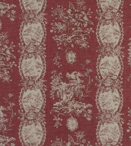 Les Oiseaux Fabric by Marvic Raspberry