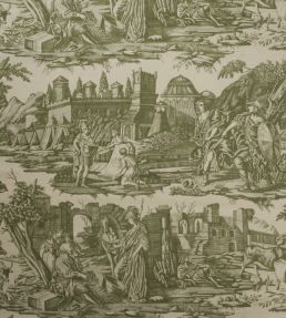 Toile Alexander The Great Fabric by Marvic Olive