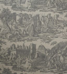 Toile Alexander The Great Fabric by Marvic Grey