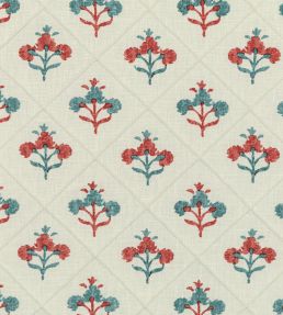 Marwell Fabric by Baker Lifestyle Aqua / Red