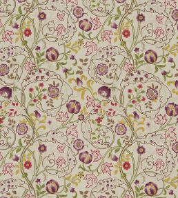 Mary Isobel Fabric by Morris & Co Wine/Linen