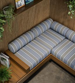Marylebone Fabric by Clarke & Clarke Cornflower/Pebble