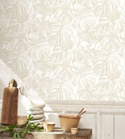 Mata Wallpaper by Casadeco Beige Ficelle