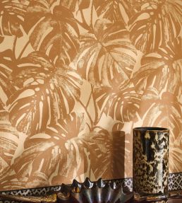 Mata Wallpaper by Casadeco Caramel