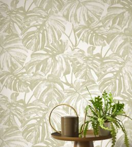 Mata Wallpaper by Casadeco Vert Lichen