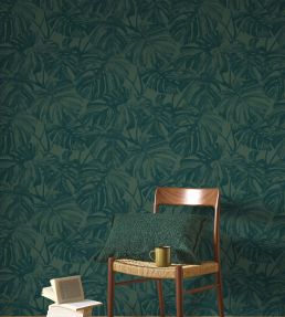 Mata Wallpaper by Casadeco Vert Tiaga
