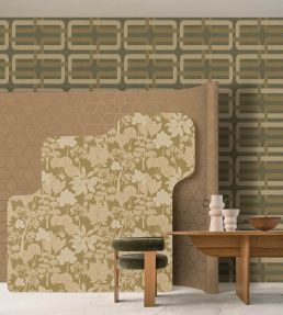 Matjara Wallpaper by Casamance Terracotta/Cuivre