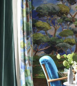 Matsu Grasscloth Mural by Designers Guild Cobalt