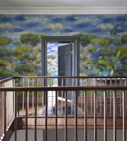 Matsu Grasscloth Mural by Designers Guild Cobalt