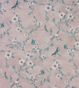 Rosanna Trellis Wallpaper by Matthew Williamson Blush/Aqua