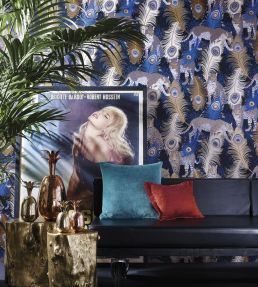 Leopardo Wallpaper by Matthew Williamson Metallic Silver