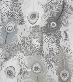 Leopardo Wallpaper by Matthew Williamson Metallic Silver