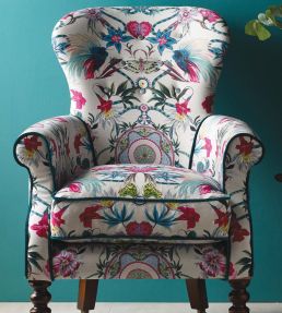 Menagerie Fabric by Matthew Williamson Cerise/Teal