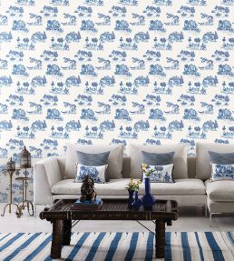 Zanskar Wallpaper by Matthew Williamson Teal/Gold