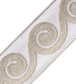 Maui Embroidered Border Trimming by Samuel & Sons White Sand