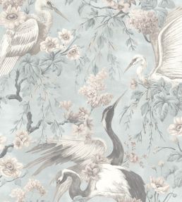 Maurice Wallpaper by Woodchip & Magnolia Duck Egg Blue